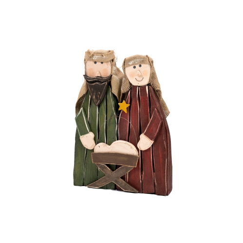 HI-LINE GIFT LTD  Wooden Nativity Garden Statue