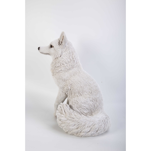 Hi-Line Gift Ltd Snow Fox Garden Statue(Hi-Line EXCLUSIVE)