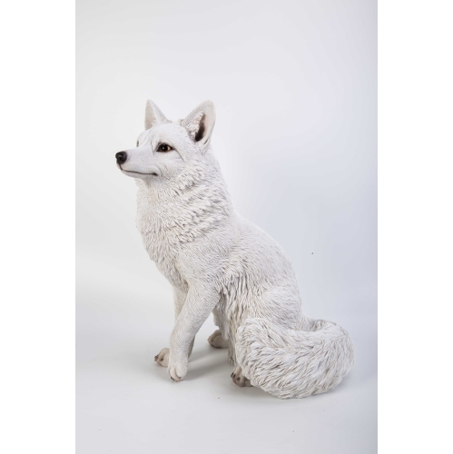 Hi-Line Gift Ltd Snow Fox Garden Statue(Hi-Line EXCLUSIVE)