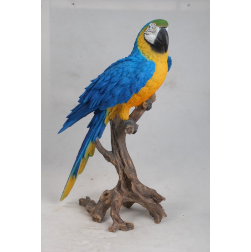 Hi-Line Gift Ltd Large Blue/Yellow Macaw Garden Statue