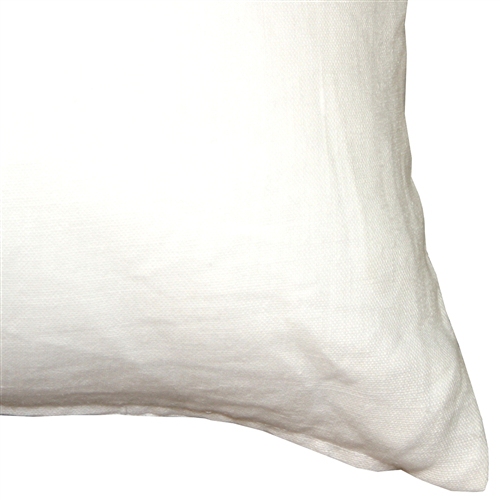 Tuscany Linen White Throw Pillow, 17"x17"