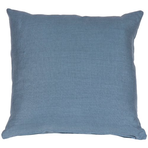 PILLOW DECOR  Tuscany Linen Wedgewood Throw Pillow, 20"x20" (Polyfill Insert Included) In Blue