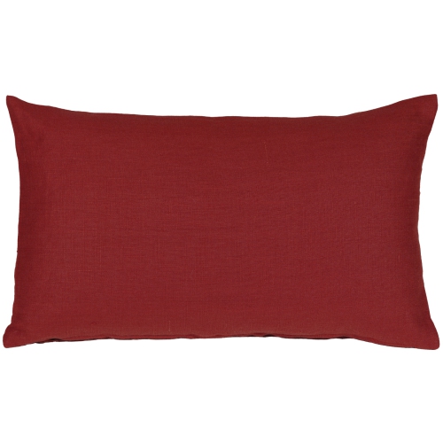 PILLOW DECOR  Tuscany Linen Throw Pillow, 12"x19" (Polyfill Insert Included) In Red