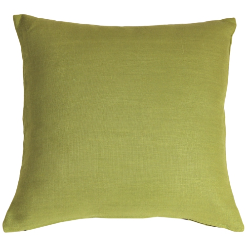 Tuscany Linen Apple Green Throw Pillow, 17"x17"