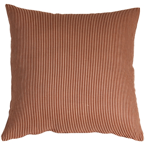 PILLOW DECOR  Ticking Stripe Sienna Throw Pillow, 18"x18" (Polyfill Insert Included)