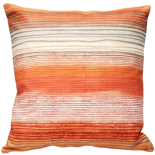 Sedona Stripes Orange Throw Pillow, 20"x20"