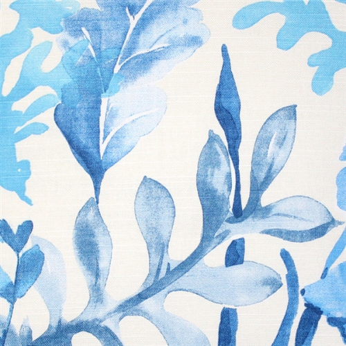 Sea Garden Blue Throw Pillow 20X20