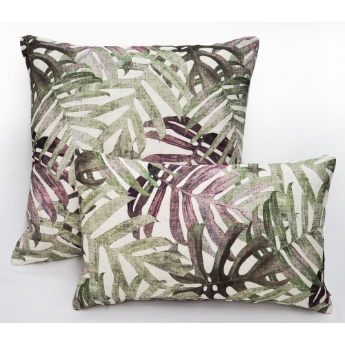 Pattaya Purple Palm Throw Pillow, 12"x20"