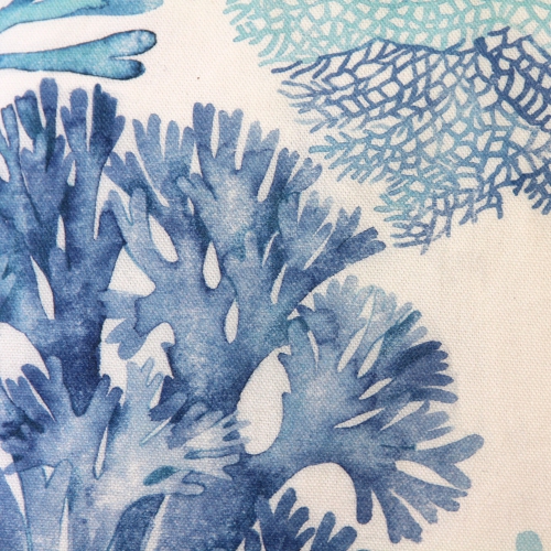 Tiger Beach Blue Coral Throw Pillow, 21"x21"