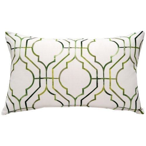 PILLOW DECOR  Biltmore Gate Throw Pillow, 12"x20" (Polyfill Insert Included) In Green