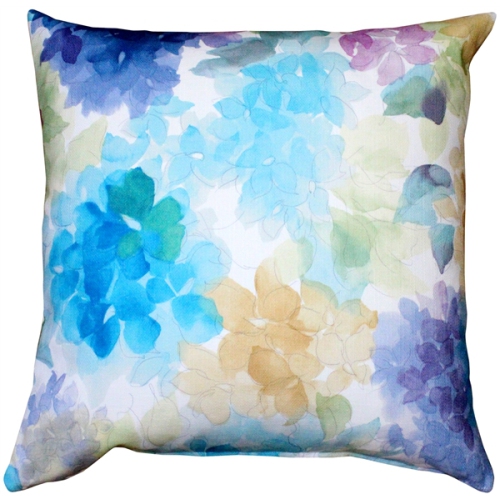 May Flower Blue Throw Pillow 20X20