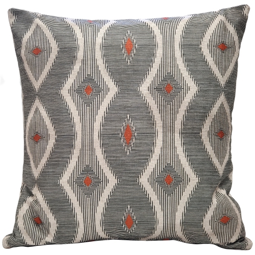 PILLOW DECOR  Desmond Diamond Pillow, 19"x19" (Polyfill Insert Included) In Red