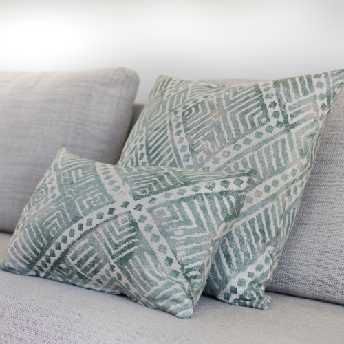 Tangga Blue Throw Pillow 20X20