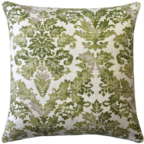 PILLOW DECOR  Calliope Damask Pattern Throw Pillow, 20"x20" (Polyfill Insert Included) In Green