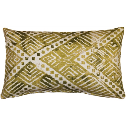 Tangga Green Throw Pillow 12X20