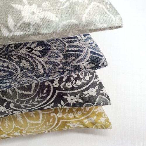 Leone Damask Denim Blue Throw Pillow, 21"x21"