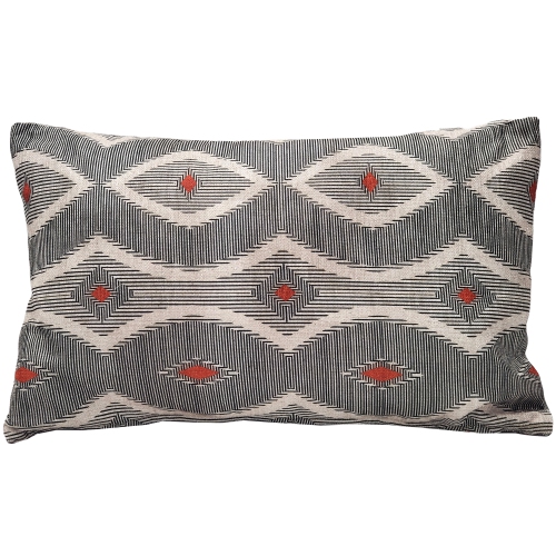 PILLOW DECOR  Desmond Diamond Pillow, 12"x20" (Polyfill Insert Included) In Red