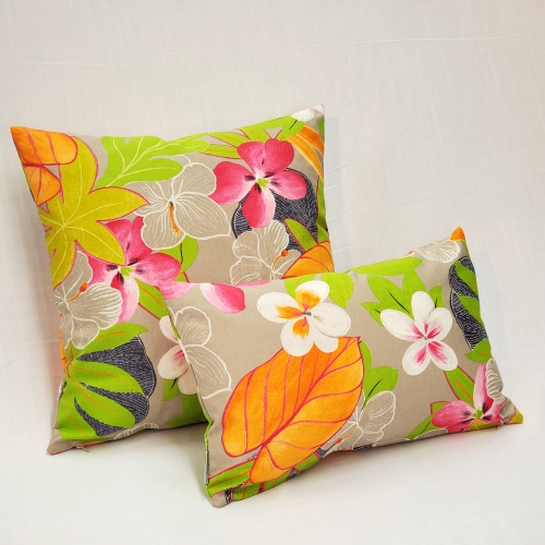 Hawaii Garden Floral Throw Pillow, 20"x20"