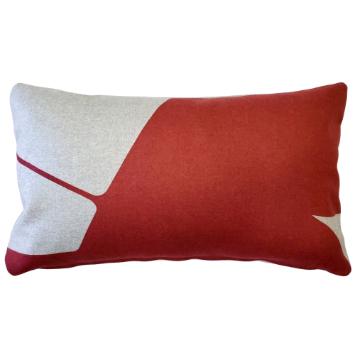PILLOW DECOR  Boketto Spanish Throw Pillow, 12"x19" (Polyfill Insert Included) In Red