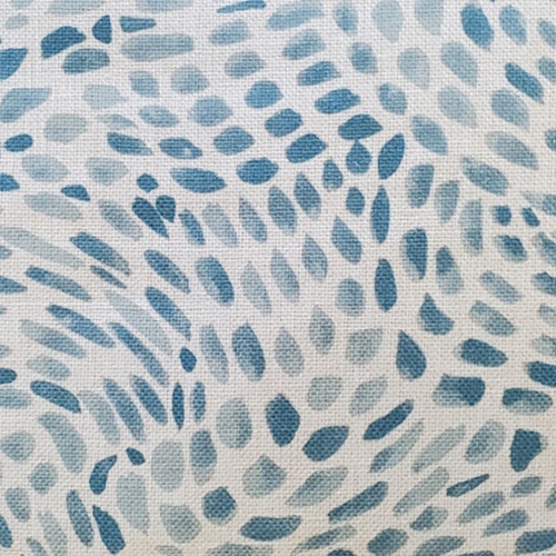 Matisse Dots Toile Blue Throw Pillow, 19"x19"