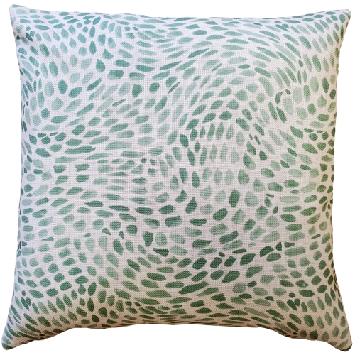 PILLOW DECOR  Matisse Dots Spring Throw Pillow, 19"x19" (Polyfill Insert Included) In Green
