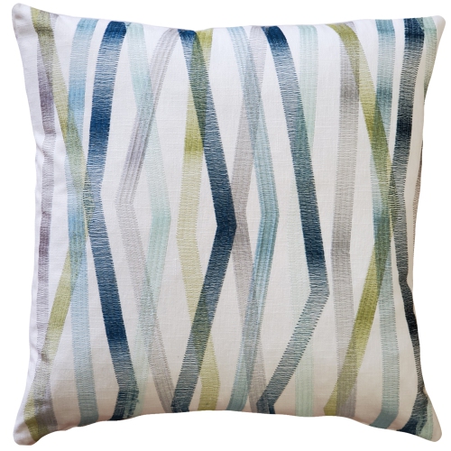 PILLOW DECOR  Wandering Lines Deep Sea Throw Pillow, 19"x19" (Polyfill Insert Included)