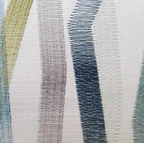 Wandering Lines Deep Sea Throw Pillow, 19"x19"