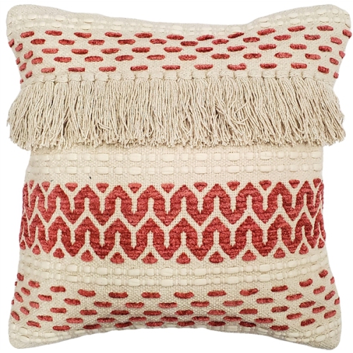 Ojai Red Bohemian Pillow, 20"x20"
