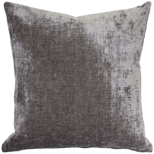 PILLOW DECOR  Venetian Velvet Cloud Throw Pillow, 17"x17" (Polyfill Insert Included) In Gray