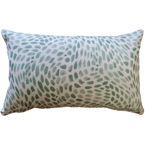 PILLOW DECOR  Matisse Dots Spring Throw Pillow, 12"x19" (Polyfill Insert Included) In Green