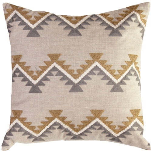PILLOW DECOR  Tulum Ranch Embroidered Throw Pillow, 20"x20" (Polyfill Insert Included)