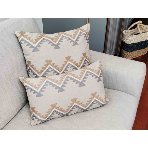 Tulum Ranch Embroidered Throw Pillow, 20"x20"