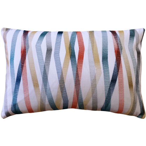 Wandering Lines Ocean Coast Throw Pillow 14 x24 Polyfill Insert Included