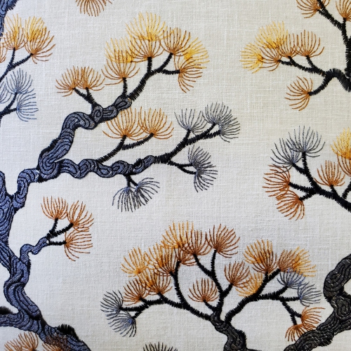 Bonsai Pine Onyx Amber Throw Pillow, 12"x19"