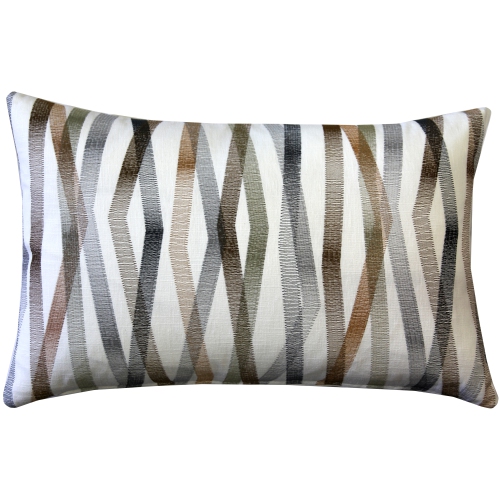 PILLOW DECOR  Wandering Lines Forest Grove Throw Pillow, 14"x24" (Polyfill Insert Included)