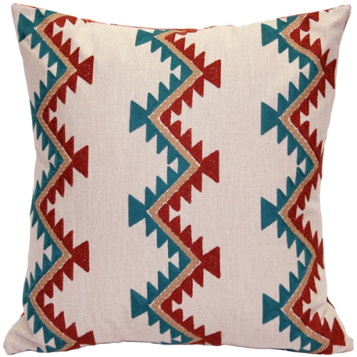 PILLOW DECOR  Tulum Coast Embroidered Throw Pillow, 20"x20" (Polyfill Insert Included)