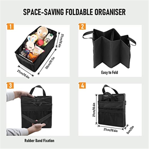Car Trunk Organizer Front Rear Seat Trunk Bag Waterproof Car Folding Box Foldable Storage Organizer for Car/Home
