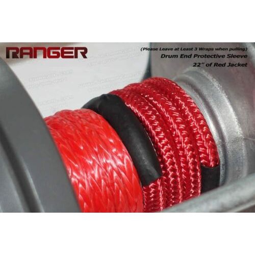 Ranger 6 000 LBs 3 16 x 50 Synthetic Winch Rope 5 MM x 15 M for ATV Winch