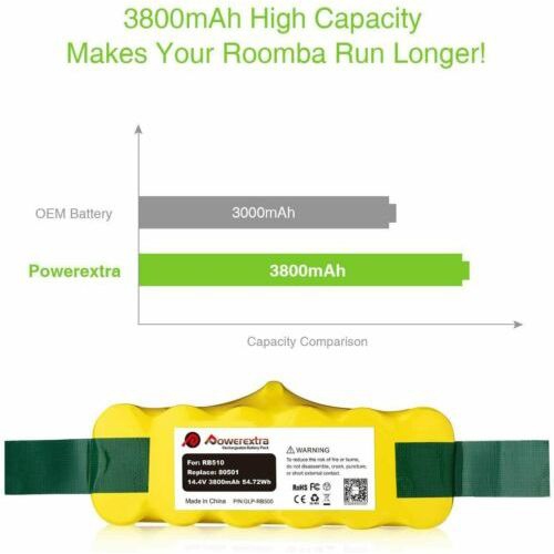 14 4V 3800mAh Ni-MH Replacement Battery for iRobot Roomba