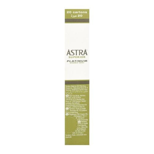 Astra Superior Premium Platinum Double Edge Safety Razor Blades, 100 count