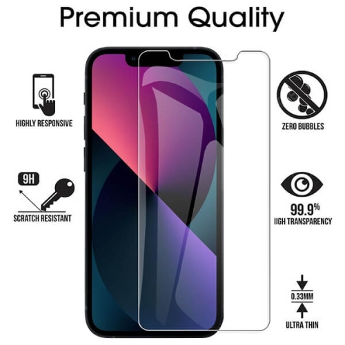 [2 PACK] Apple iPhone 13 Screen Protector Tempered Glass Screen Protector Guard - Case Friendly
