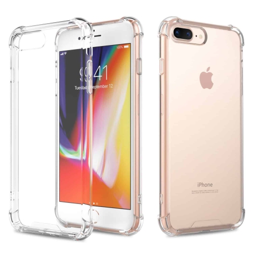 Apple iPhone 8 Clear Case Shockproof Tough Gel Transparent Anti knock Air Cushion Heavy Duty Phone Back Cover