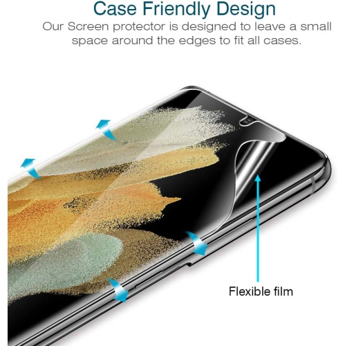 [Paquet de 3] Protecteur d'écran à pellicule Hydrogel à couverture complète pour Galaxy S21 SuperShield de Samsung