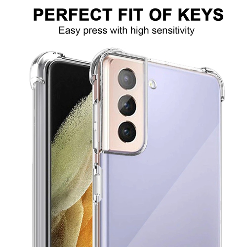 Samsung Galaxy S21 Clear Case Shockproof Tough Gel Transparent Air Cushion Heavy Duty Phone Back Cover