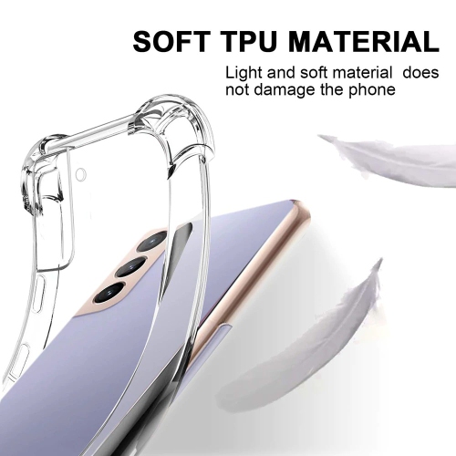 Samsung Galaxy S21 Clear Case Shockproof Tough Gel Transparent Air Cushion Heavy Duty Phone Back Cover