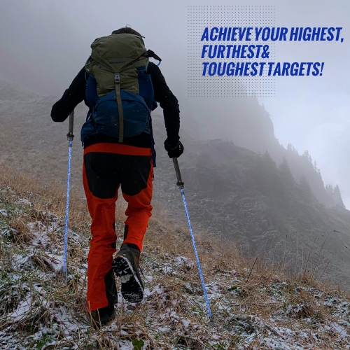 Bâtons de marche pliables PHAT, bâtons de randonnée en aluminium, extensible de 45,3" à 53,1"