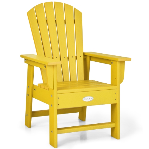 Patio Kids' Adirondack Chair Seat Weather Resistant for Ages 3-8 Yellow\Blue\Green\Grey\Red\Turquoise\White