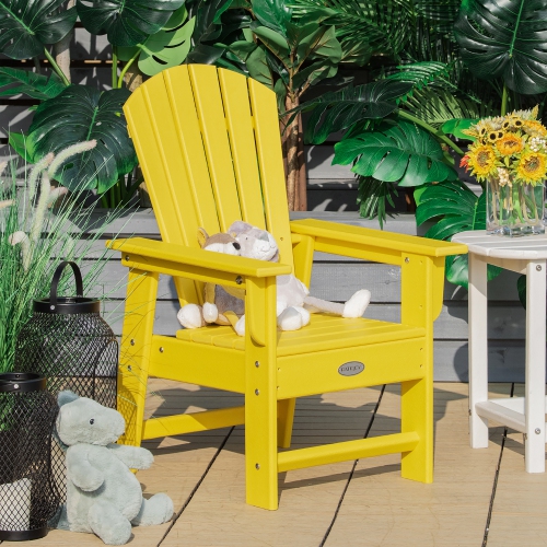 Patio Kids' Adirondack Chair Seat Weather Resistant for Ages 3-8 Yellow\Blue\Green\Grey\Red\Turquoise\White