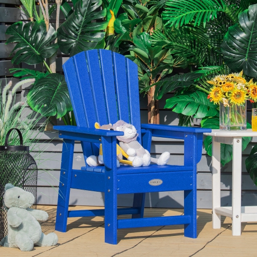Patio Kids' Adirondack Chair Seat Weather Resistant for Ages 3-8 Yellow\Blue\Green\Grey\Red\Turquoise\White