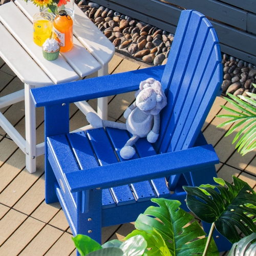 Patio Kids' Adirondack Chair Seat Weather Resistant for Ages 3-8 Yellow\Blue\Green\Grey\Red\Turquoise\White